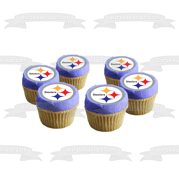 Imagen comestible para tarta con logotipo actual de los Pittsburgh Steelers de la NFL ABPID06019 