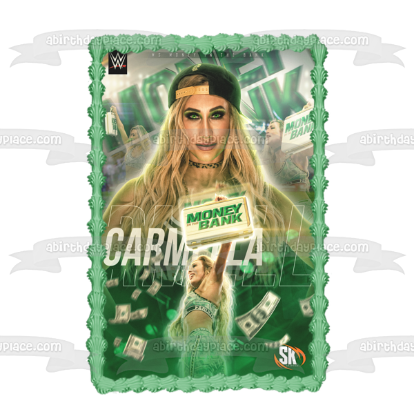 WWE World Wrestling Entertainment Carmella Michael Money In The Bank Imagen comestible para decoración de tarta ABPID27509 