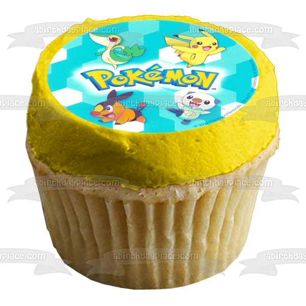 Pokemon Pikachu Snivy Tepig and Oshawott Edible Cake Topper Image ABPID04325