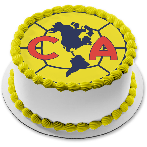 Club América Club de Fútbol Profesional Logotipo de Fútbol de México Imagen comestible para decoración de tarta ABPID04745 