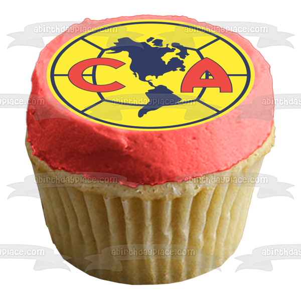 Club América Vamos America Edible Cake Topper Image