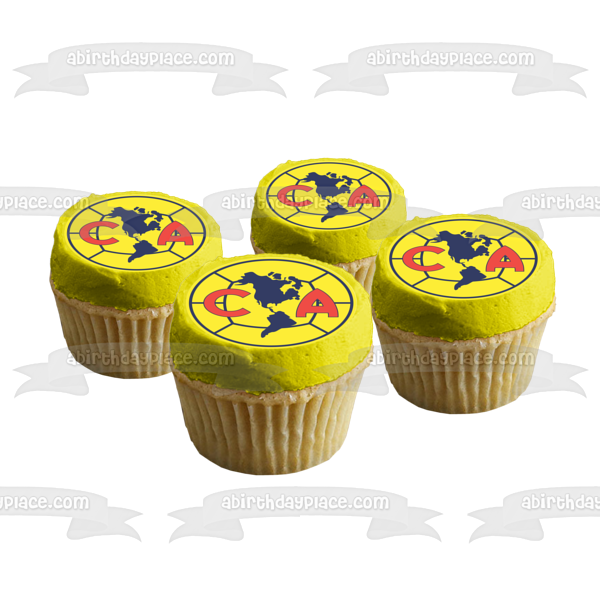 Club América Club de Fútbol Profesional Logotipo de Fútbol de México Imagen comestible para decoración de tarta ABPID04745 