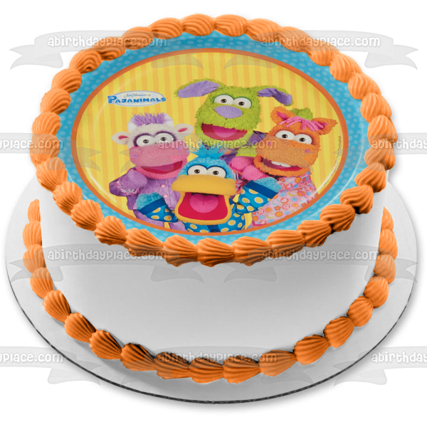 Pajanimals CowBella Squacky Sweet Pea Sue and Apollo Edible Cake Topper Image ABPID04886