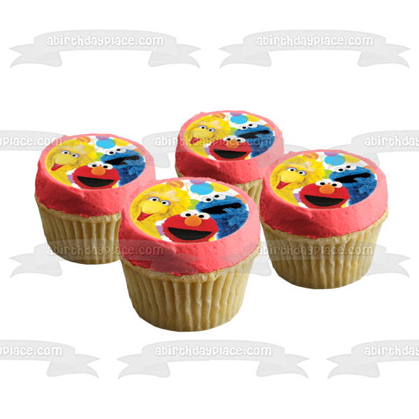 Sesame Street Big Bird Elmo and Cookie Monster Edible Cake Topper Image ABPID08143