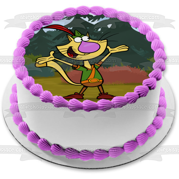 Nature Cat and Squeeks Muscles Edible Cake Topper Image ABPID09766