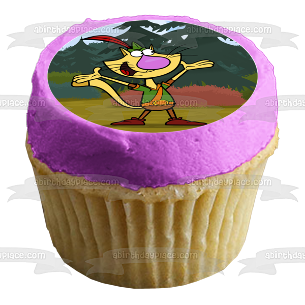 Nature Cat and Squeeks Muscles Edible Cake Topper Image ABPID09766