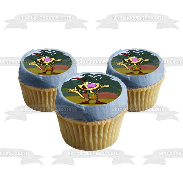 Nature Cat and Squeeks Muscles Edible Cake Topper Image ABPID09766