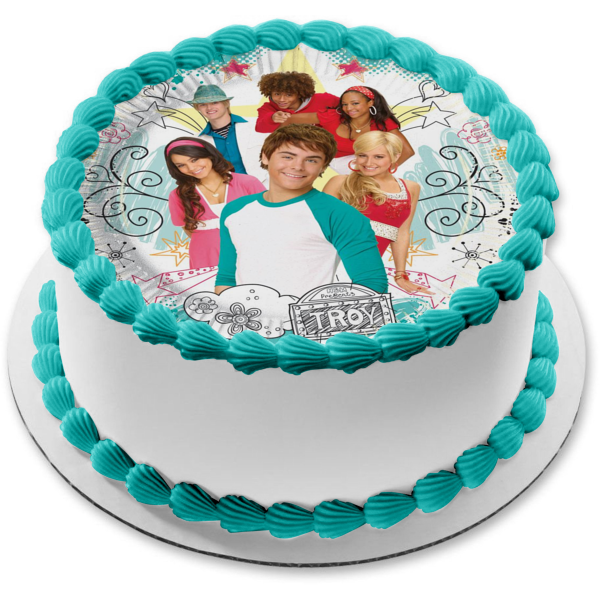 High School Musical Troy and Friends Edible Cake Topper Image ABPID09202