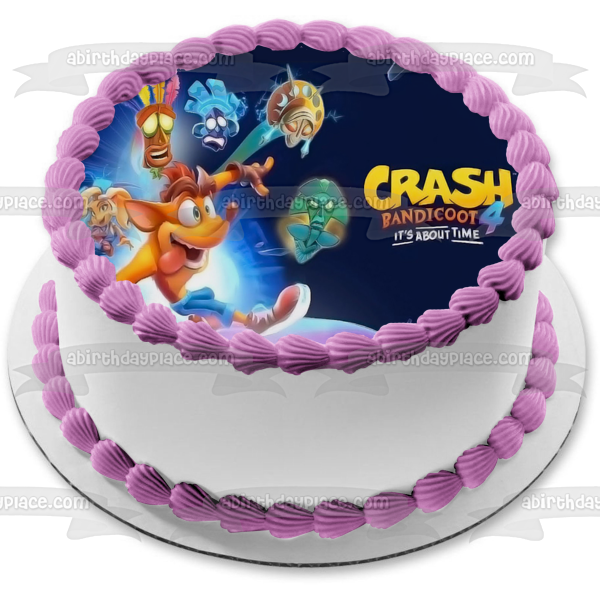 Crash Bandicoot 4: It's About Time Video Game Cover Coco Bandicoot Edible Cake Topper Image ABPID53263