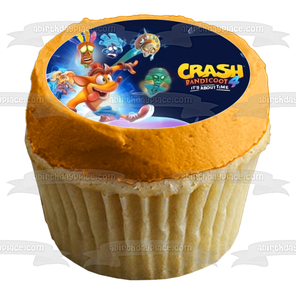 Crash Bandicoot 4: It's About Time Video Game Cover Coco Bandicoot Edible Cake Topper Image ABPID53263