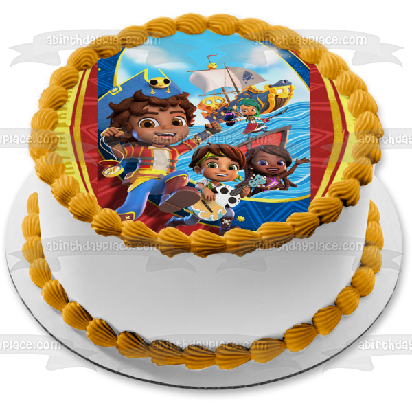 Santiago of the Seas Nick Jr Latino Caribbean Santiago Montes Thomas Lorelai Bonnie Bones Edible Cake Topper Image ABPID53338