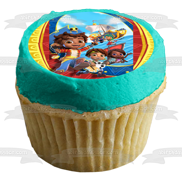 Santiago of the Seas Nick Jr Latino Caribbean Santiago Montes Thomas Lorelai Bonnie Bones Edible Cake Topper Image ABPID53338