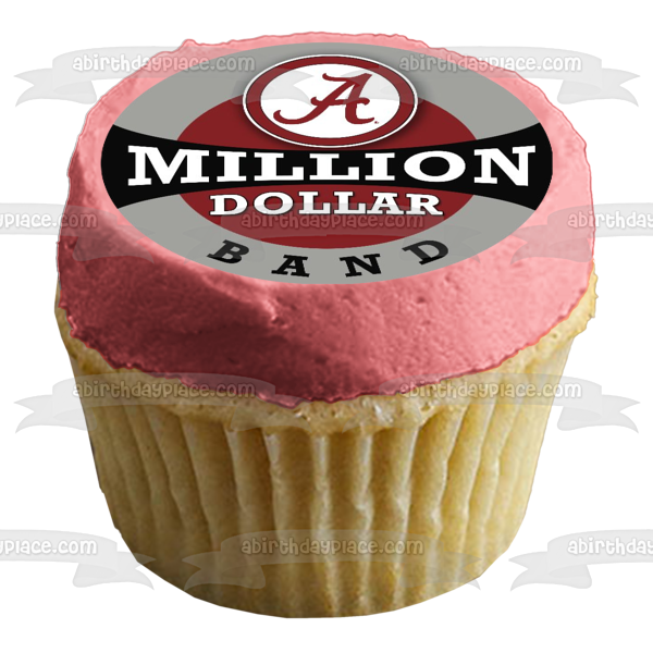 Imagen comestible para decoración de tarta con logotipo de Alabama Crimson Tide Football NCAA Million Dollar Band ABPID11046 