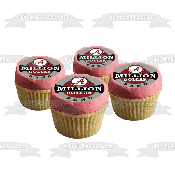 Imagen comestible para decoración de tarta con logotipo de Alabama Crimson Tide Football NCAA Million Dollar Band ABPID11046 