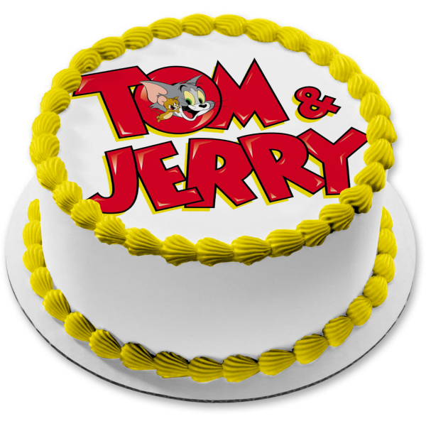 Imagen del título de apertura de Tom y Jerry Una imagen comestible para decoración de tarta ABPID12014 