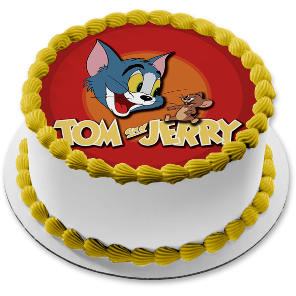 Tom y Jerry Imagen del título de apertura B Imagen comestible para decoración de tarta ABPID12016 