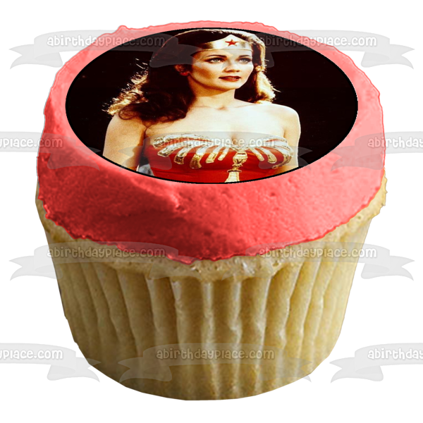 Adorno comestible para tarta de la Liga de la Justicia de DC Comics de Wonder Woman, imagen ABPID11818 