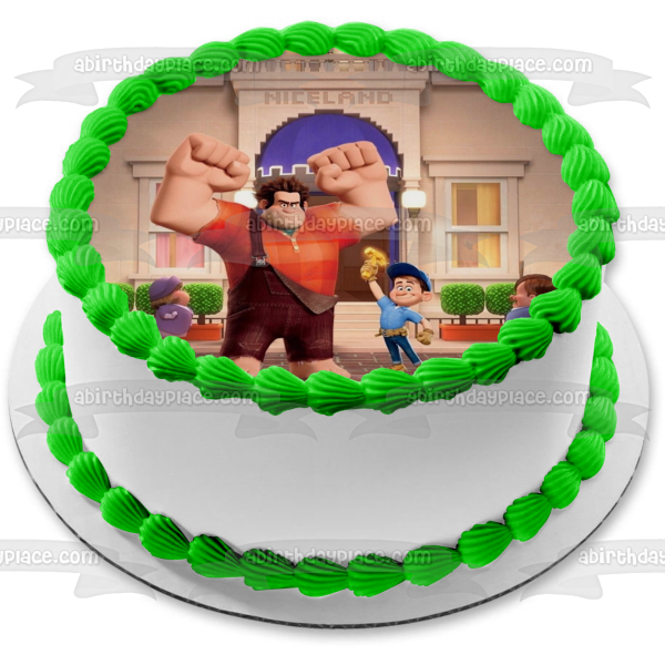 Imagen de decoración comestible para tarta de Disney Wreck-It Ralph Fix-It Felix Gene Niceland ABPID27550 