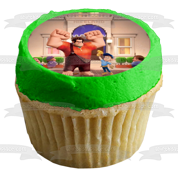 Imagen de decoración comestible para tarta de Disney Wreck-It Ralph Fix-It Felix Gene Niceland ABPID27550 