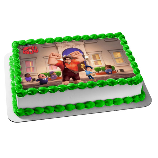 Imagen de decoración comestible para tarta de Disney Wreck-It Ralph Fix-It Felix Gene Niceland ABPID27550 