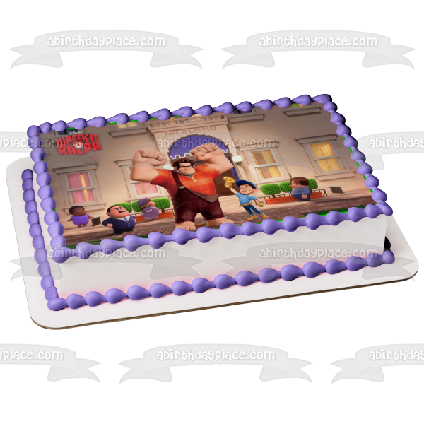 Imagen de decoración comestible para tarta de Disney Wreck-It Ralph Fix-It Felix Gene Niceland ABPID27550 