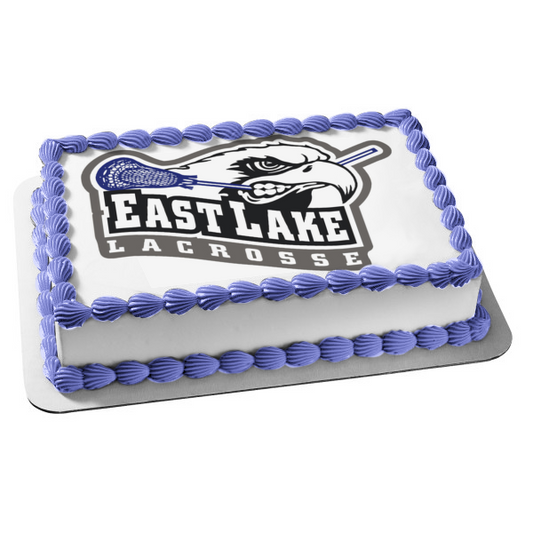 Imagen comestible para decoración de tarta con el logotipo de East Lake Lacrosse ABPID27719 