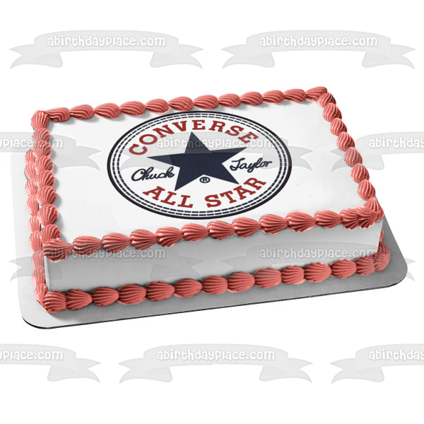 Converse All Star Sneaker Logo Estrella Azul Chuck Taylor Imagen comestible para decoración de tarta ABPID27724 