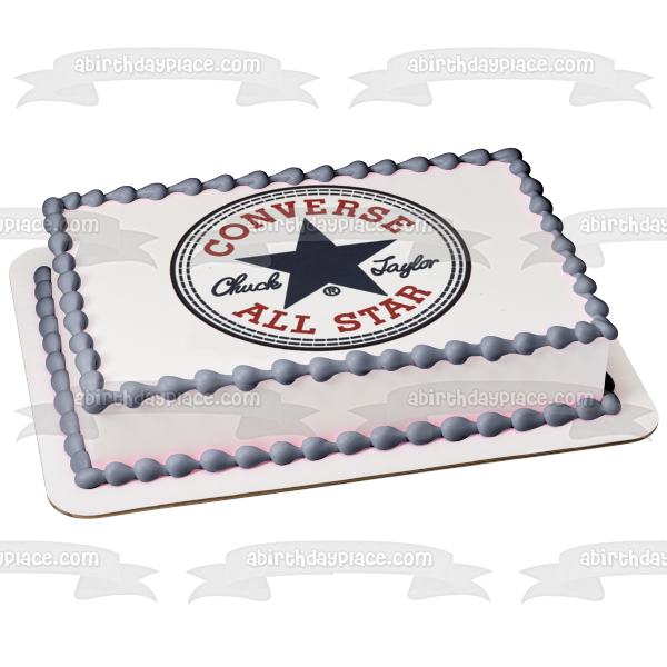 Converse All Star Sneaker Logo Estrella Azul Chuck Taylor Imagen comestible para decoración de tarta ABPID27724 