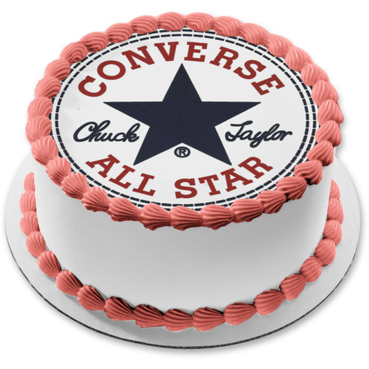 Converse All Star Sneaker Logo Estrella Azul Chuck Taylor Imagen comestible para decoración de tarta ABPID27724 