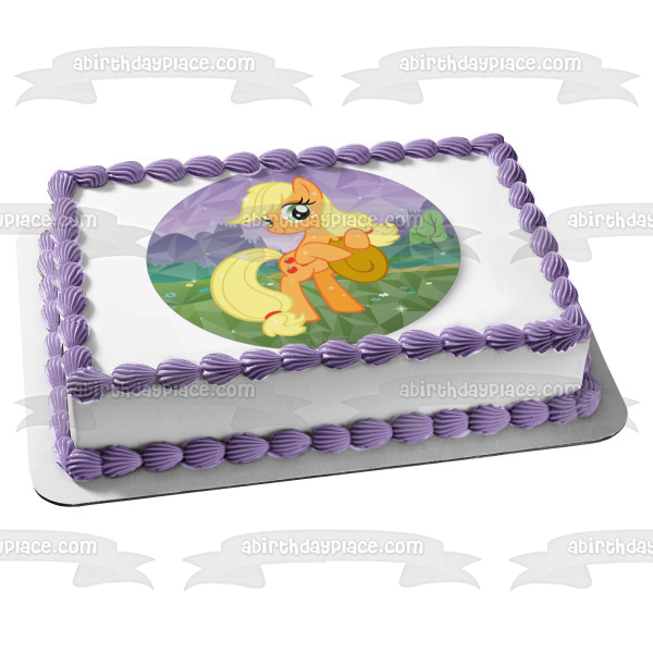 My Little Pony Applejack Trees Flowers Edible Cake Topper Image ABPID27595