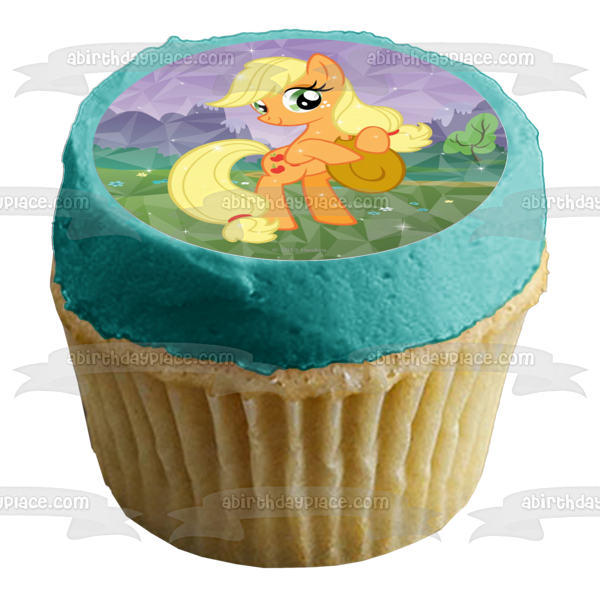 My Little Pony Applejack Trees Flowers Edible Cake Topper Image ABPID27595