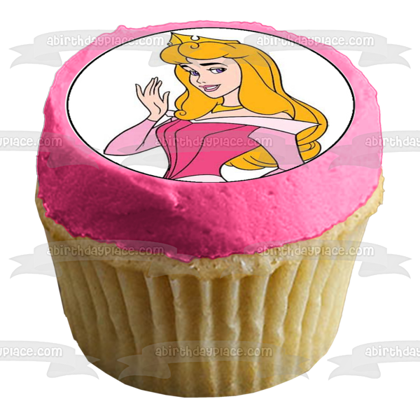 Disney Sleeping Beauty Aurora Prince Ball Gown Dancing Edible Cupcake Topper Images ABPID27608