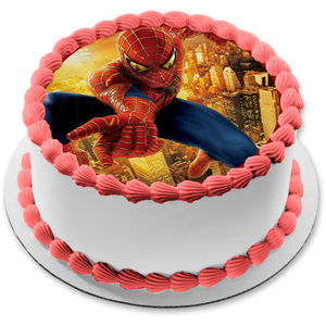 Pre Cut Spiderman Cupcake Topper Edible Image