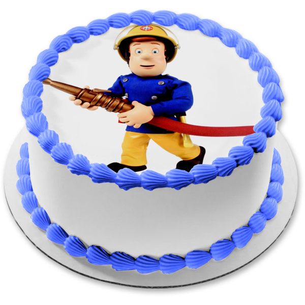 Fireman Sam Fire Hose Edible Cake Topper Image ABPID12068