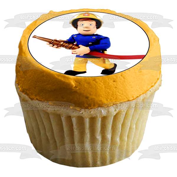 Fireman Sam Fire Hose Edible Cake Topper Image ABPID12068