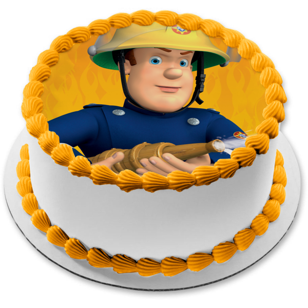 Fireman Sam Fire Hose Edible Cake Topper Image ABPID12076