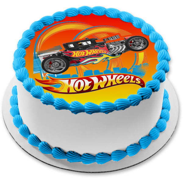 Hot Wheels Race Car Edible Cake Topper Image ABPID12123