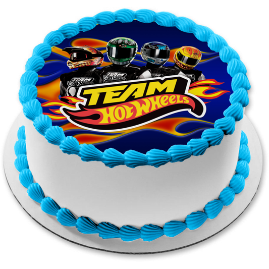 Imagen de decoración comestible para tarta del equipo Hot Wheels Brandon Gage Rhett Wyatt ABPID12138 