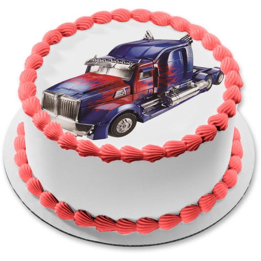 Transformers Optimus Prime Truck Convoy - Decoración comestible para tarta, imagen ABPID12611 