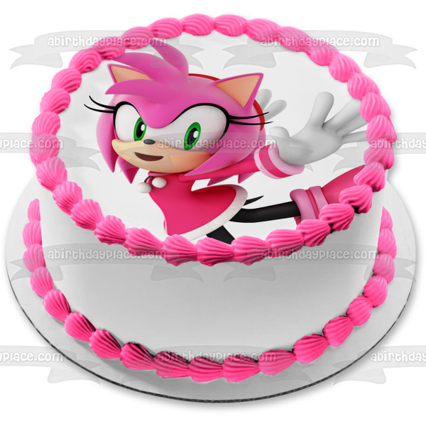 Imagen comestible para decoración de tarta de Sonic the Hedgehog Amy Rose ABPID12421 