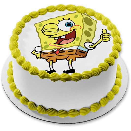 SpongeBob SquarePants Edible Cake Topper Image ABPID12426