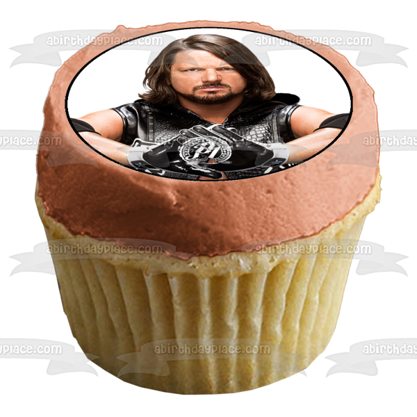 WWE World Wrestling Entertainment Aj Styles Edible Cake Topper Image ABPID12469