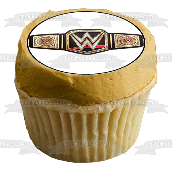 WWE World Wrestling Entertainment Belt Edible Cake Topper Image ABPID12472