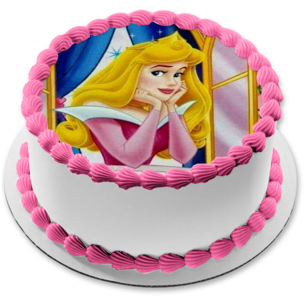 Adorno comestible para tarta de Princesa Aurora de Disney, imagen ABPID12554 