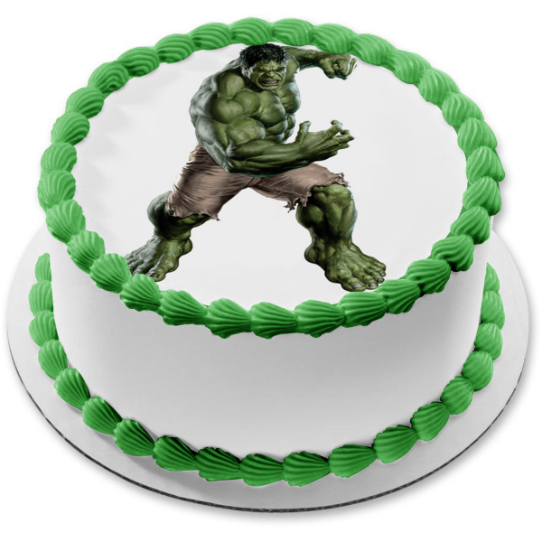 Marvel Avengers Comic Book the Incredible Hulk Edible Cake Topper Imag ...