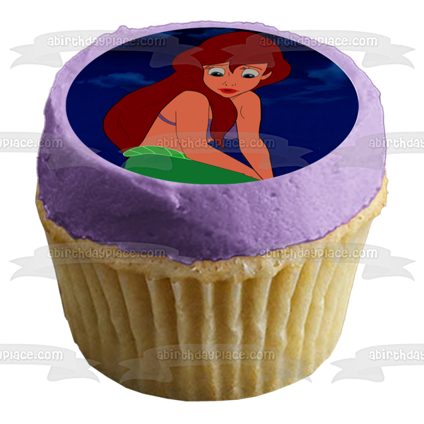 Adorno comestible para tarta de Princesa Disney, la Sirenita, Ariel, imagen ABPID12767 