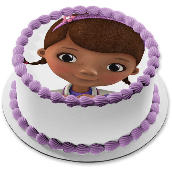 Doc McStuffins Face Picture Edible Cake Topper Image ABPID12779