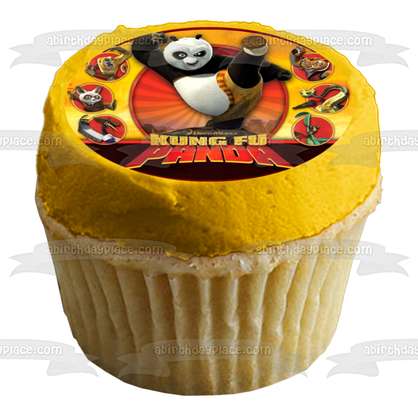 Kung Fu Panda Po Tigress Monkey Karate Stance Master Shifu Edible Cake Topper Image ABPID12807