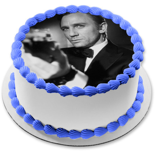 James Bond 007 Roger Moore Edible Cake Topper Image ABPID12878