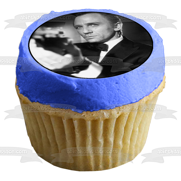 James Bond 007 Roger Moore Edible Cake Topper Image ABPID12878